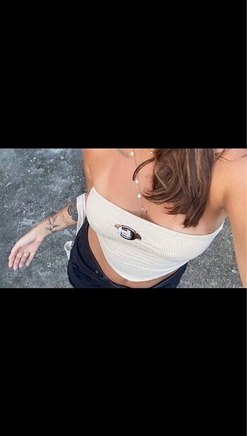 Shein krem rengi bluz - Görsel 6