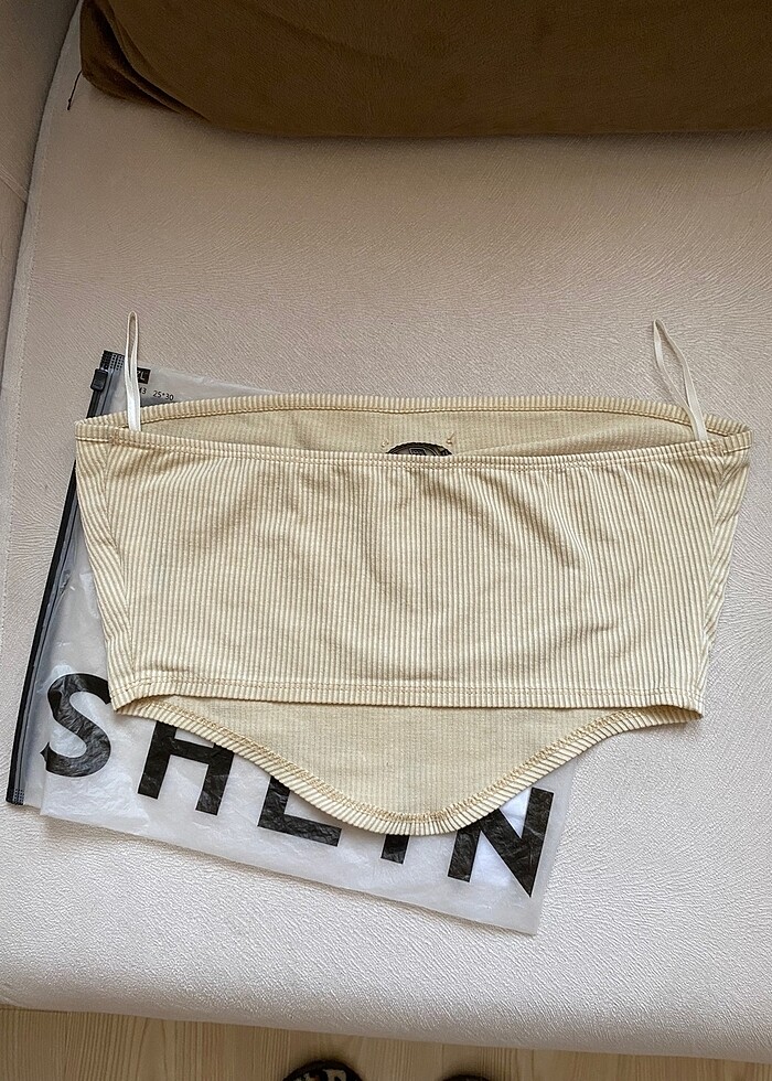 Shein krem rengi bluz - Görsel 3