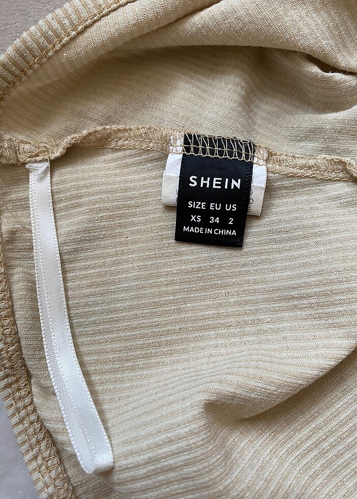 Shein krem rengi bluz - Görsel 4