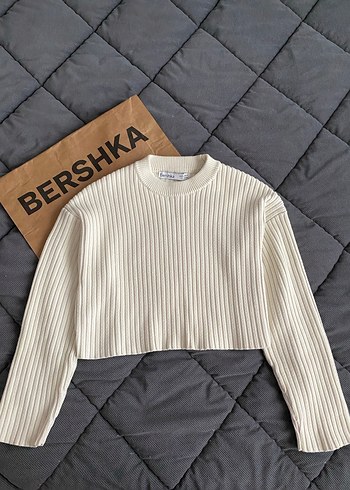 BERSHKA krem rengi kazak - Görsel 4