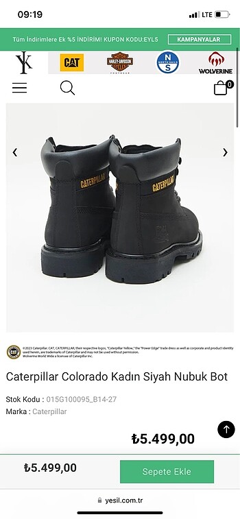 ORİJİNAL CAT  KADIN BOT - Görsel 8