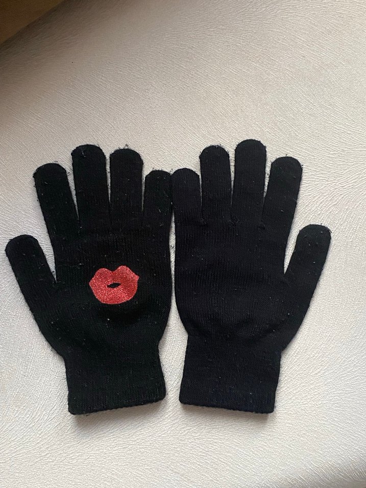 Siyah Triko Goth Tarzı Eldivenler - Görsel 3