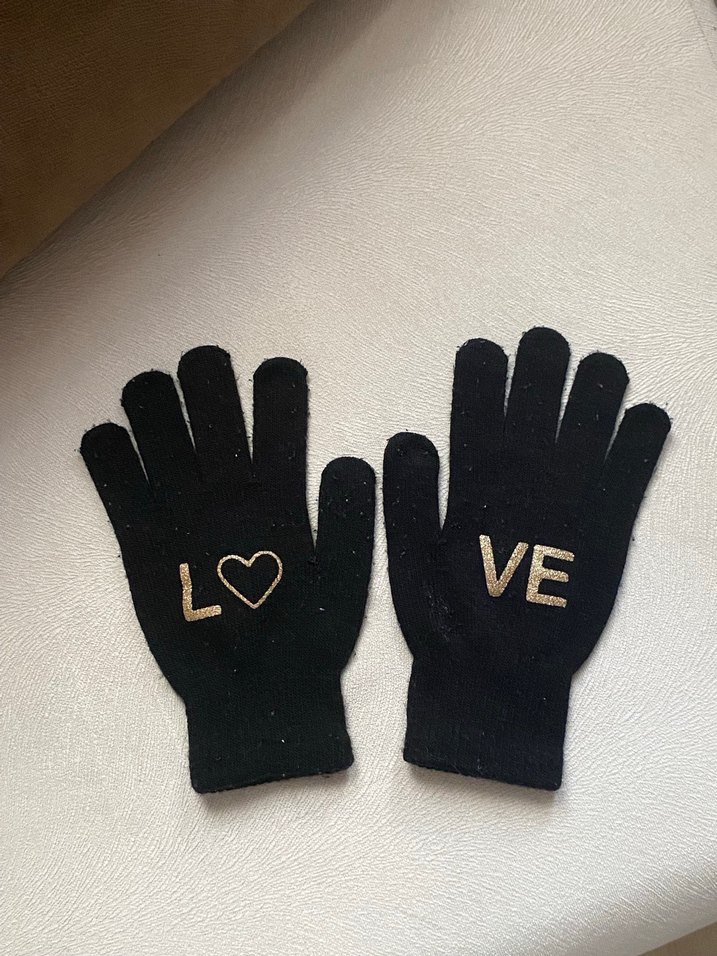 Siyah Triko Goth Tarzı Eldivenler - Görsel 2