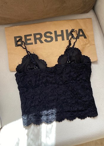 Siyah Dantel Büstiyer - Bershka - Görsel 2