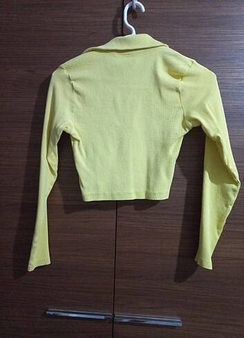 Addax Limon Sarısı V Yaka Sweatshirt