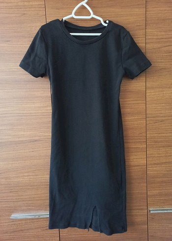 Siyah Kısa Kollu Mini Elbise - Görsel 2