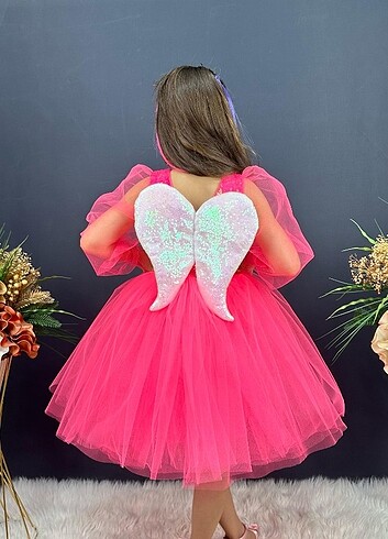 Barbie kız çocuk abiye elbise