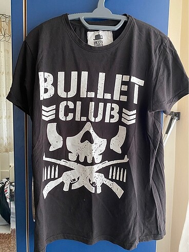Erkek Bullet Club Baskılı Siyah Tişört