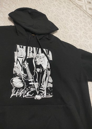 s Beden unisex siyah nirvana sweatshirt