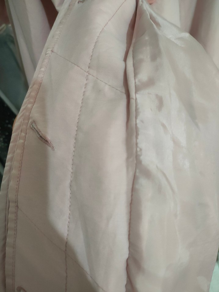 toz pembe Midi Kadın Trençkot Düğmeli - Görsel 5