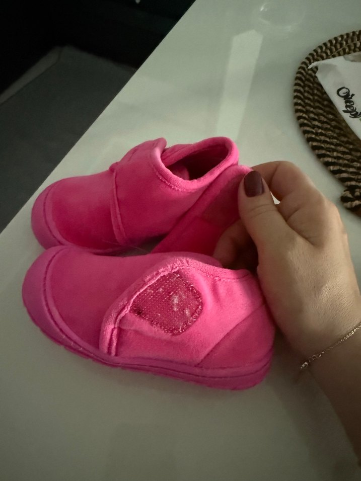 Kız Çocukları İçin Pembe Sıcak Ev Terliği - Görsel 5