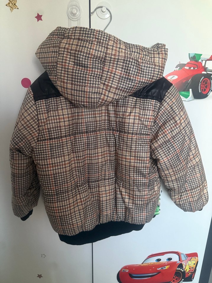 Kahverengi Kürklü Erkek Çocuk Mont - Görsel 2