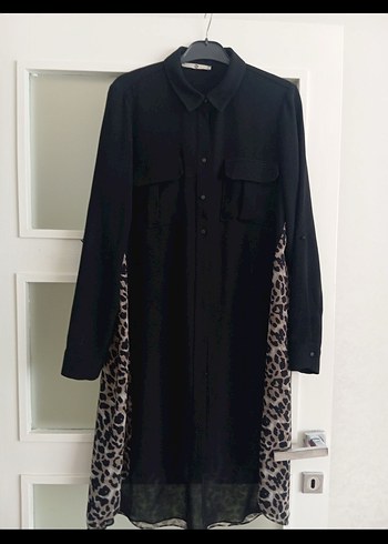 Leopar Desenli Seçil Uzun gömlek Tunik - Görsel 3