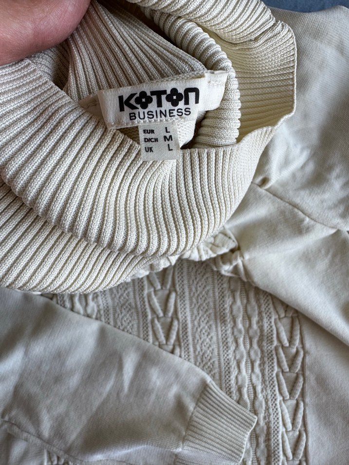 Bej Bohem Boğazlı triko Kazak - Görsel 5