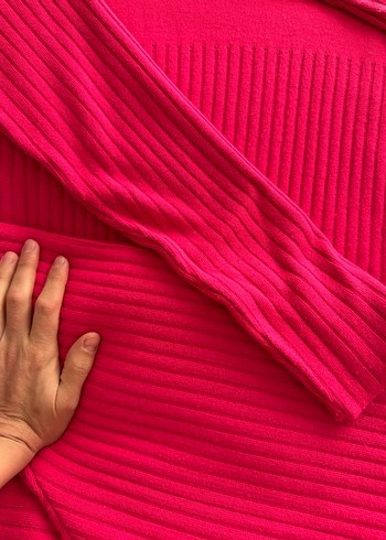 Fuşya Triko takım - Görsel 4