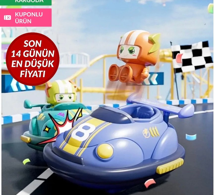 Kumandalı Yarış çarpışan arabalar - Görsel 2