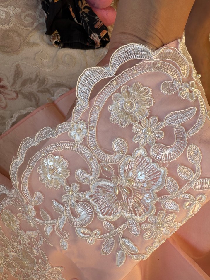 Dantel detaylı tesettür özel gün etek - Görsel 2