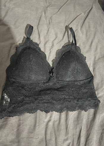 Siyah Dantel Bralet Kadın - Görsel 2