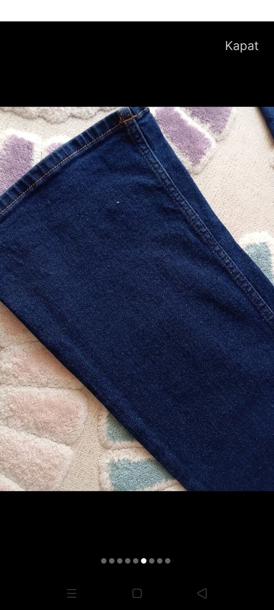 Kadın Lacivert Kot Pantolon - Görsel 4