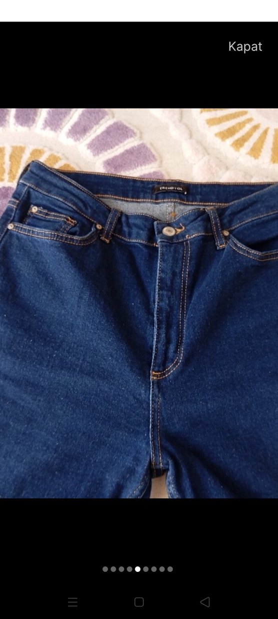 Kadın Lacivert Kot Pantolon - Görsel 2