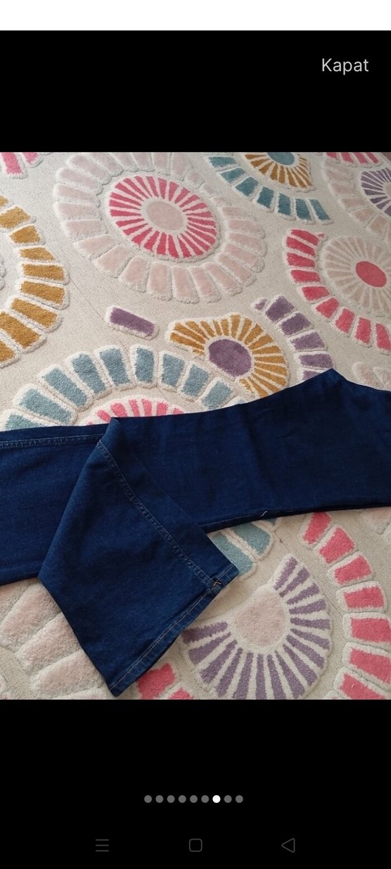 Kadın Lacivert Kot Pantolon - Görsel 3