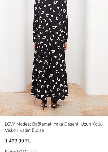 Siyah Beyaz Bağlamalı Uzun Salaş Elbise - Görsel 2