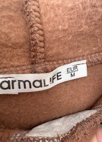 Kahverengi Kapüşonlu Rahat Sweatshirt - Görsel 4