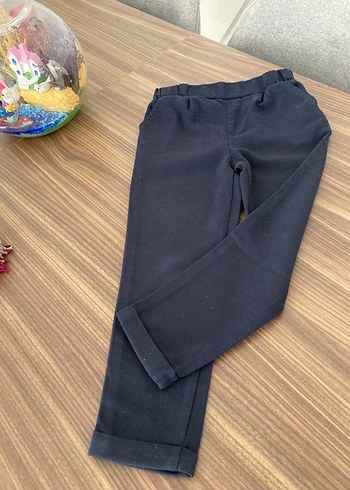 LC Waikiki Lacivert Kız çocuk Yanları cepli Denim Kumaş Pantolon