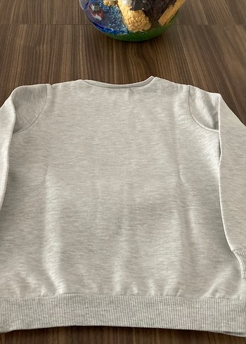Kız Çocuk Gri Baskılı Sweatshirt - Görsel 2