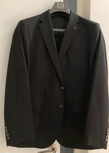 Erkek Siyah Notch Yaka Regular Fit Ceket markası D&S Damat - Görsel 2