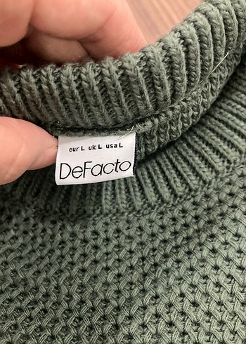 Erkek Yeşil Örgü Triko Bisiklet Yaka Kazak - Görsel 4