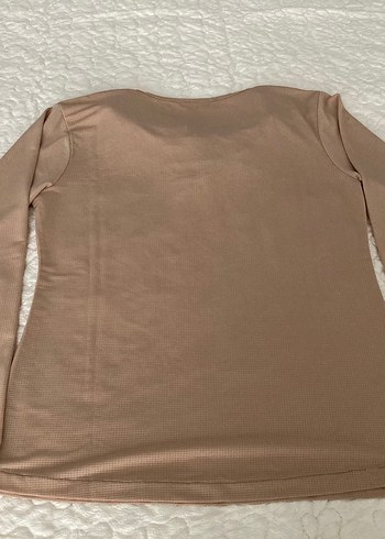 Bej yaka detaylı salaş bluz - Görsel 3