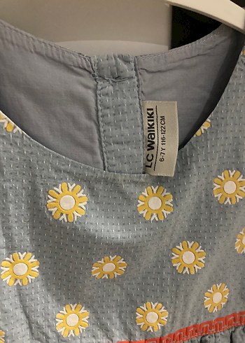 Nakışlı, Kısa Kollu, Bohem Kız Elbisesi - Görsel 3