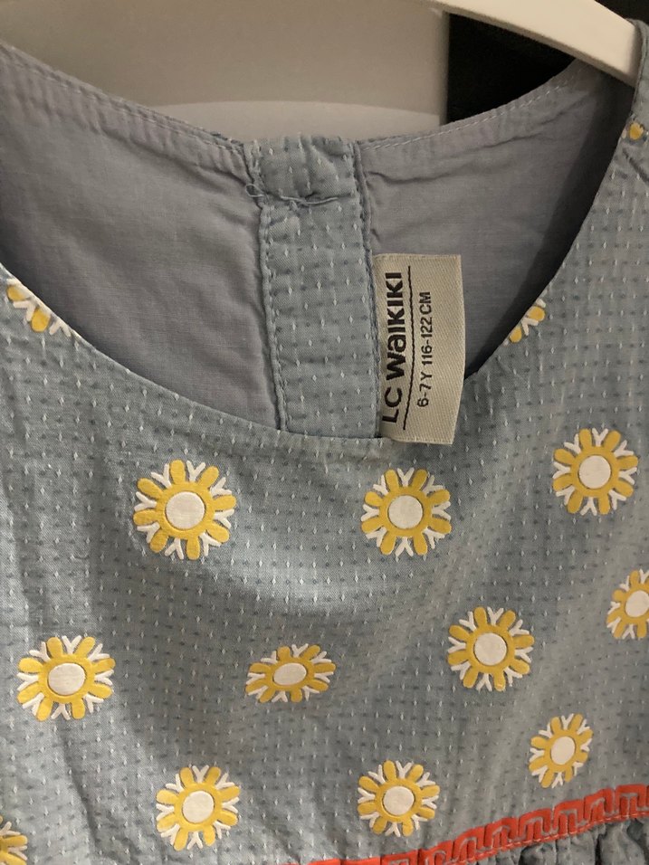 Nakışlı, Kısa Kollu, Bohem Kız Elbisesi - Görsel 3