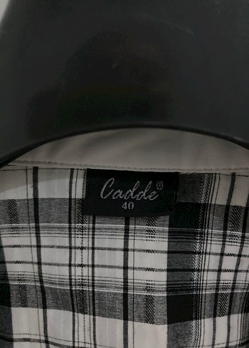 Gri Ekose Desenli Uzun Kollu Kadın Gömlek - Görsel 3