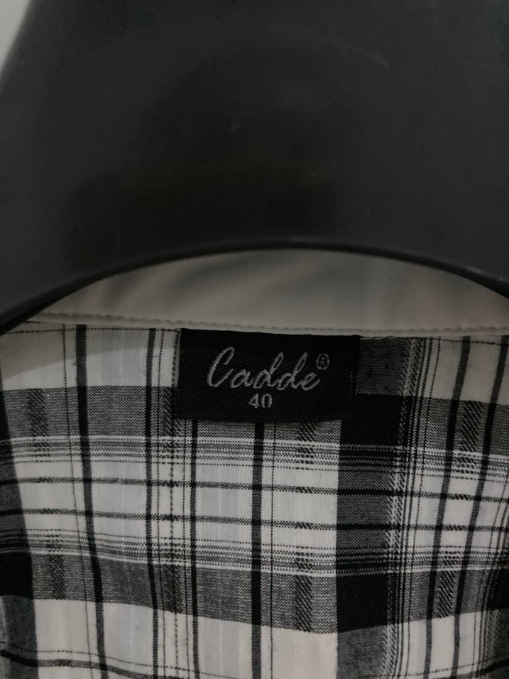 Gri Ekose Desenli Uzun Kollu Kadın Gömlek - Görsel 3