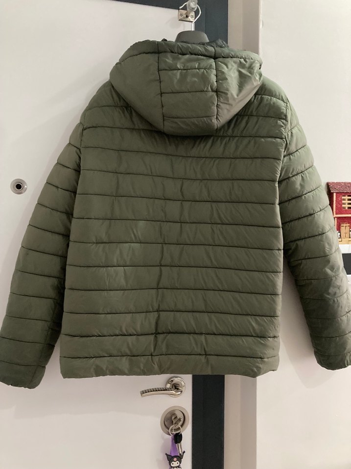 Yeşil erkek Kapitone Kaban - Görsel 2