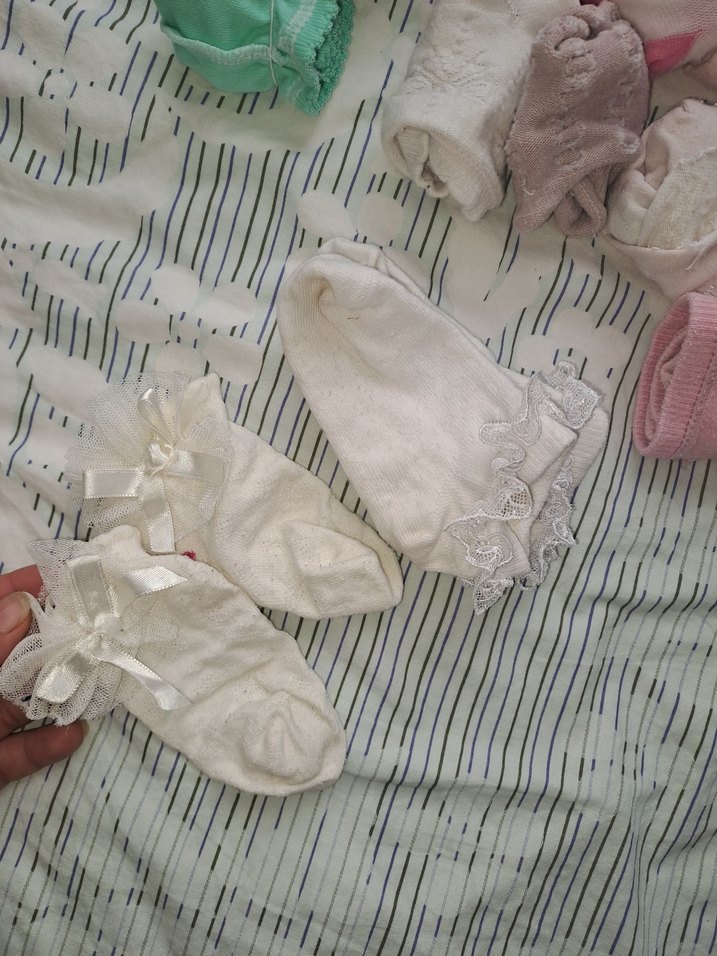 Kız Çocukları için Pastel Pembe Triko Çorap - Görsel 5