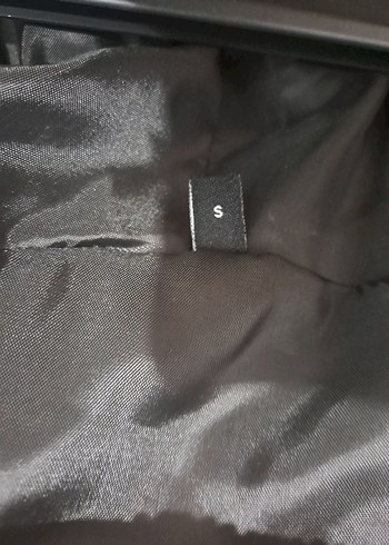 Düğmeli Siyah Kadın Mini Ceket kalıp genis - Görsel 6