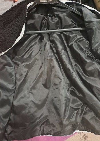 Düğmeli Siyah Kadın Mini Ceket kalıp genis - Görsel 5