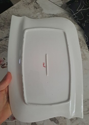 Çiçek Desenli Beyaz Tabak Seti - Görsel 5