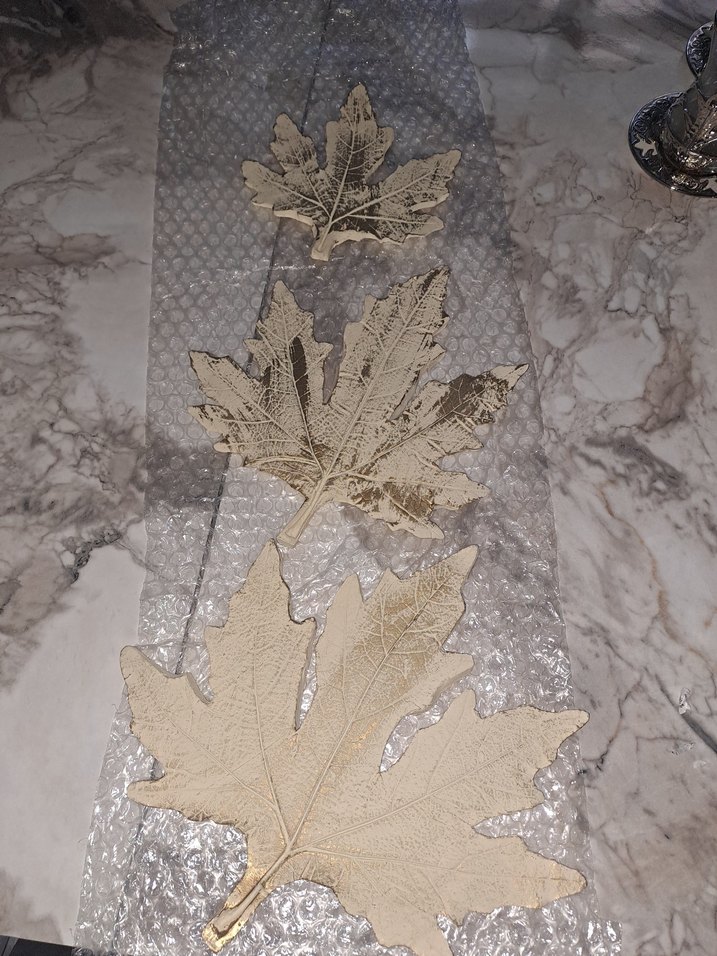 Parlak Altın Renkli Dekoratif Yaprak Seti - Görsel 5