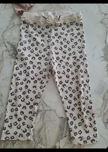 Kız Çocuk Zebra Desenli Pilili Tayt - Görsel 2