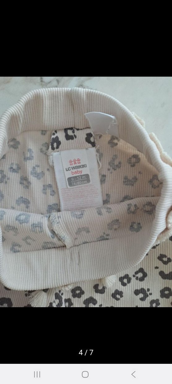 Kız Çocuk Zebra Desenli Pilili Tayt - Görsel 4