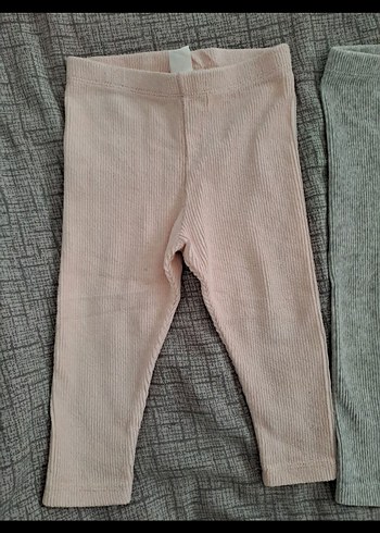 Kız Çocuk Gri ve Pastel Pembe Tayt Seti - Görsel 3