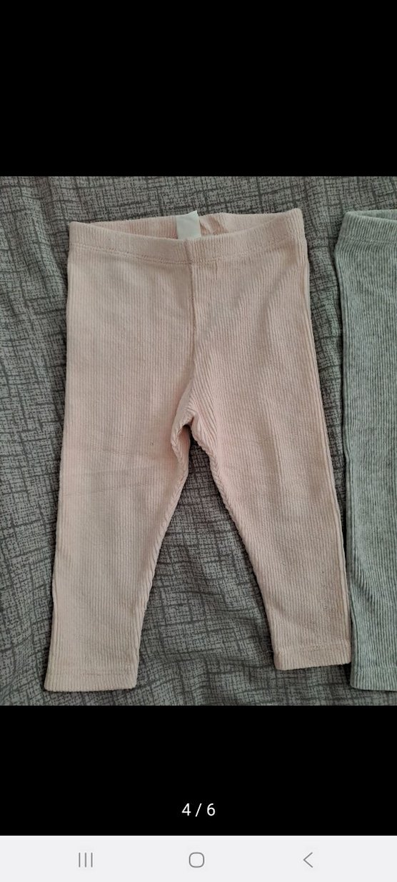 Kız Çocuk Gri ve Pastel Pembe Tayt Seti - Görsel 3