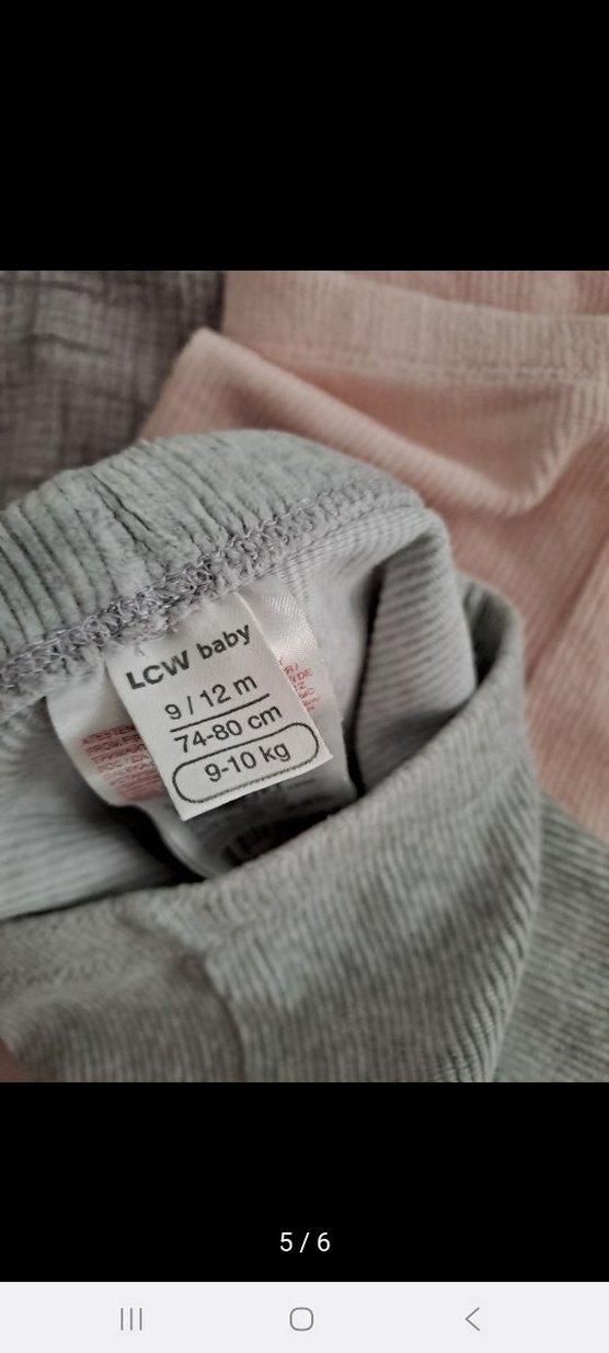 Kız Çocuk Gri ve Pastel Pembe Tayt Seti - Görsel 5