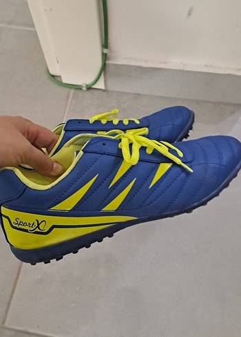 Defacto Sportx Mavi Sari Futbol Ayakkabisi