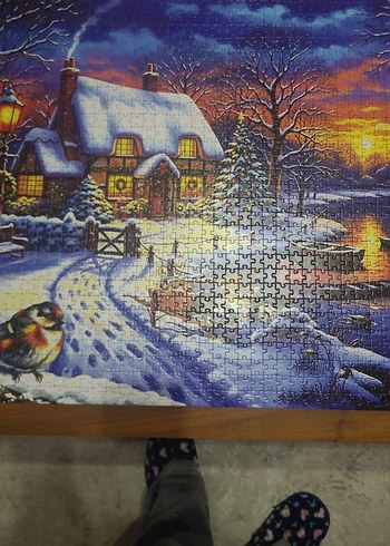 Kış Manzaralı Renkli Puzzle - Görsel 2