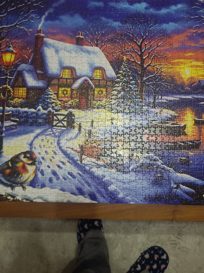 Kış Manzaralı Renkli Puzzle - Görsel 2